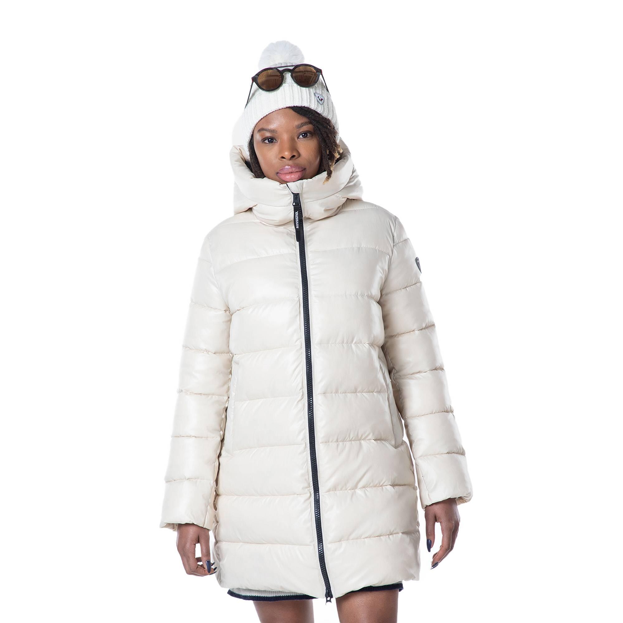 Rossignol - Doudoune Femme Rossignol Shiny Parka - Cape - Beige - 38 S - Decathlon