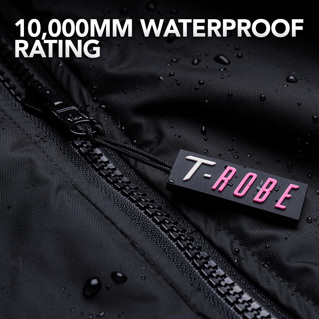 T-Robe Weatherproof Changing Robe - Black and Pink - Adults - Xlarge ...