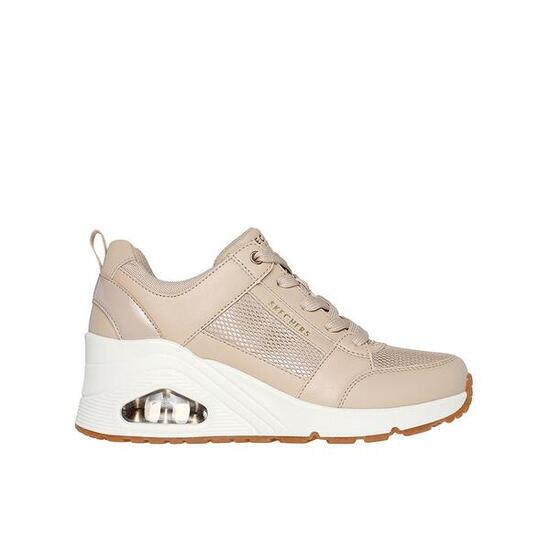 Sneakers da donna Skechers Uno wedge Beige