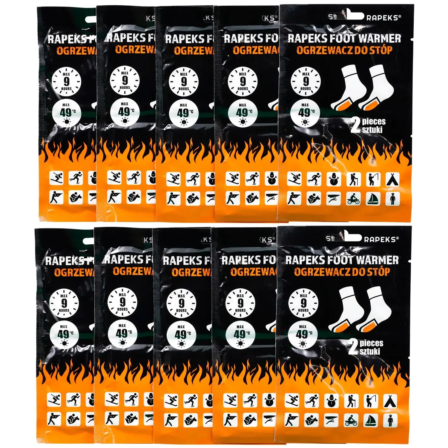 Ogrzewacze do stóp i nóg Rapeks Foot Warmers 20 sztuk 2/7