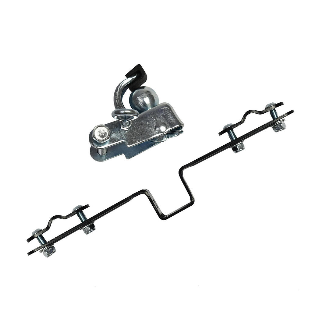 Universal bike trailer hitch with rear luggage rack adapter
