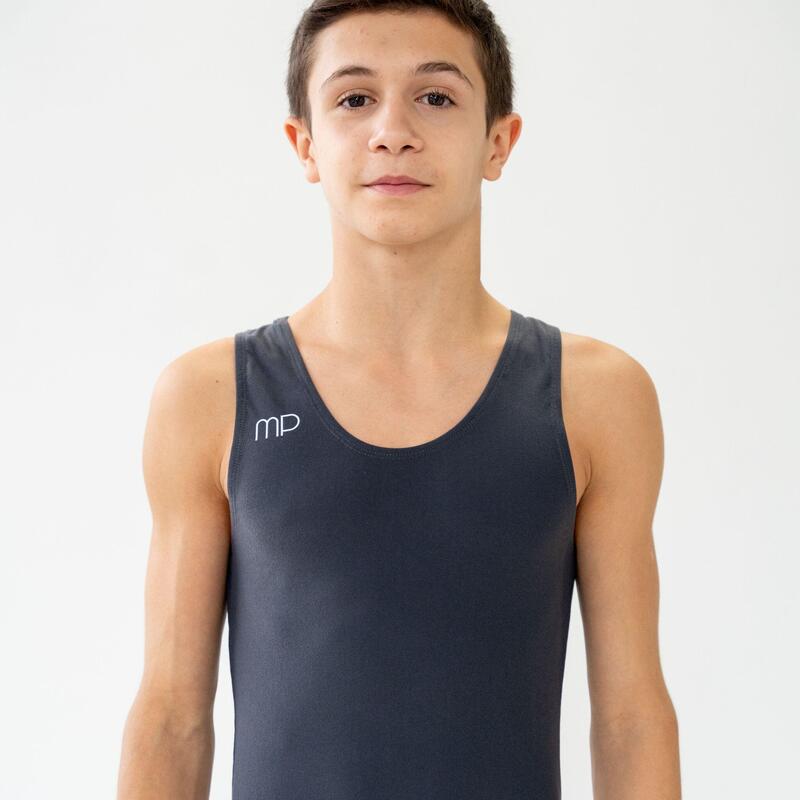 Split Gymnastics Maillot Gris Enfant