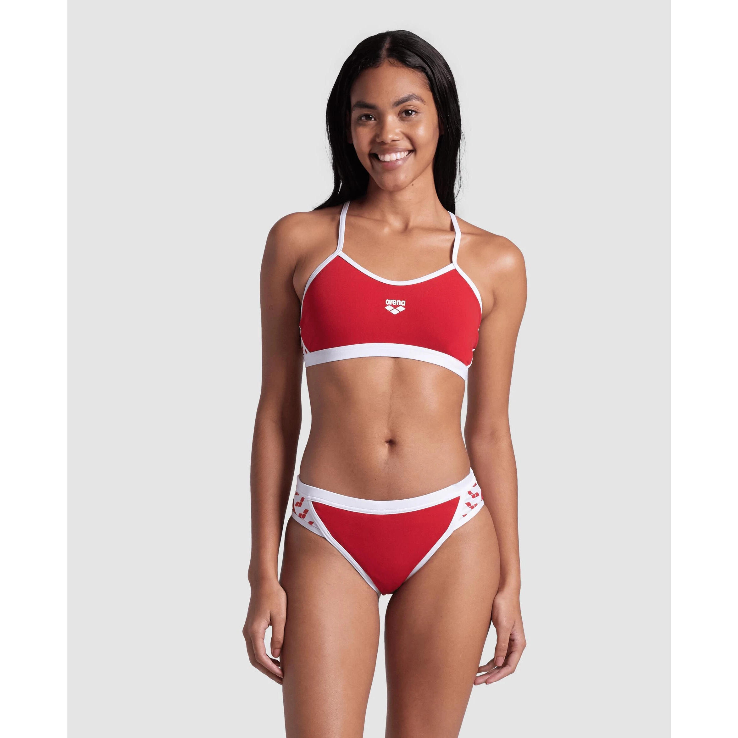 Maillot de bain 2 pièces croisé dos uni femme Arena Icons 3/6