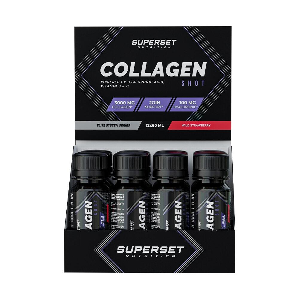 SUPERSET NUTRITION Collageen - Collageenshot (12x60ml) - Wilde Aardbei