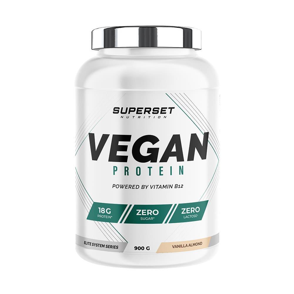 SUPERSET NUTRITION Plantaardige Eiwitten - 100% Plantaardig Eiwit (900g) - Amandel & Vanille