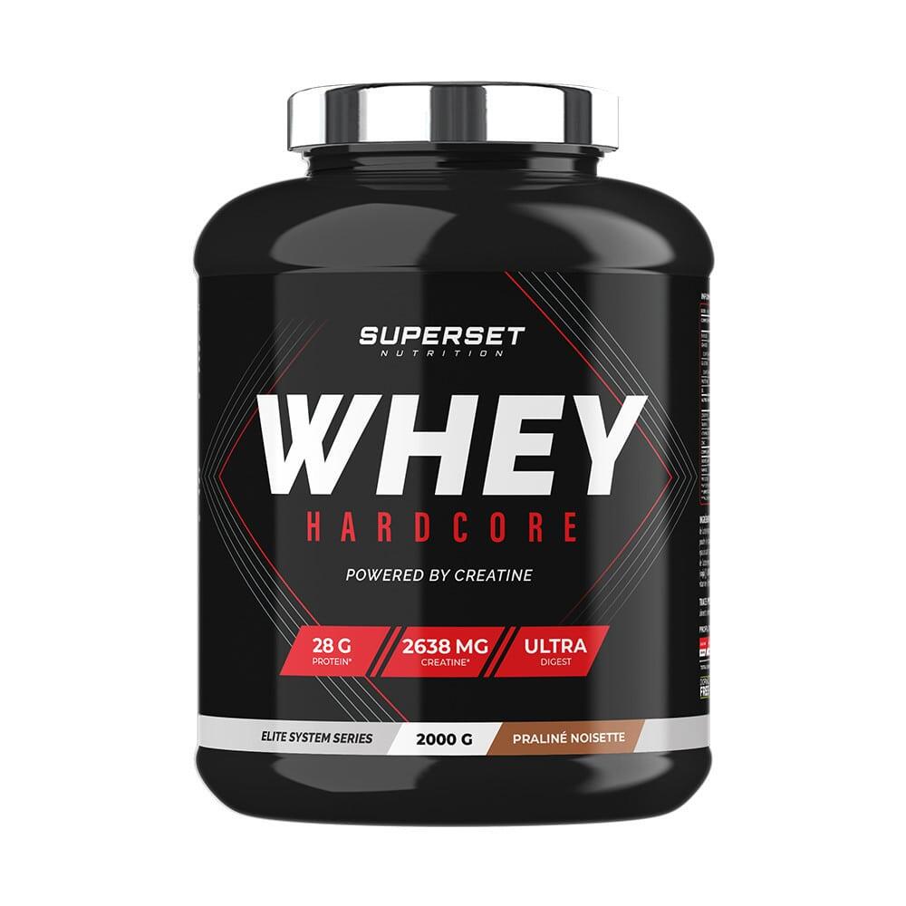 SUPERSET NUTRITION Wei-eiwit - Whey Hardcore (2kg) - Hazelnoot Praline