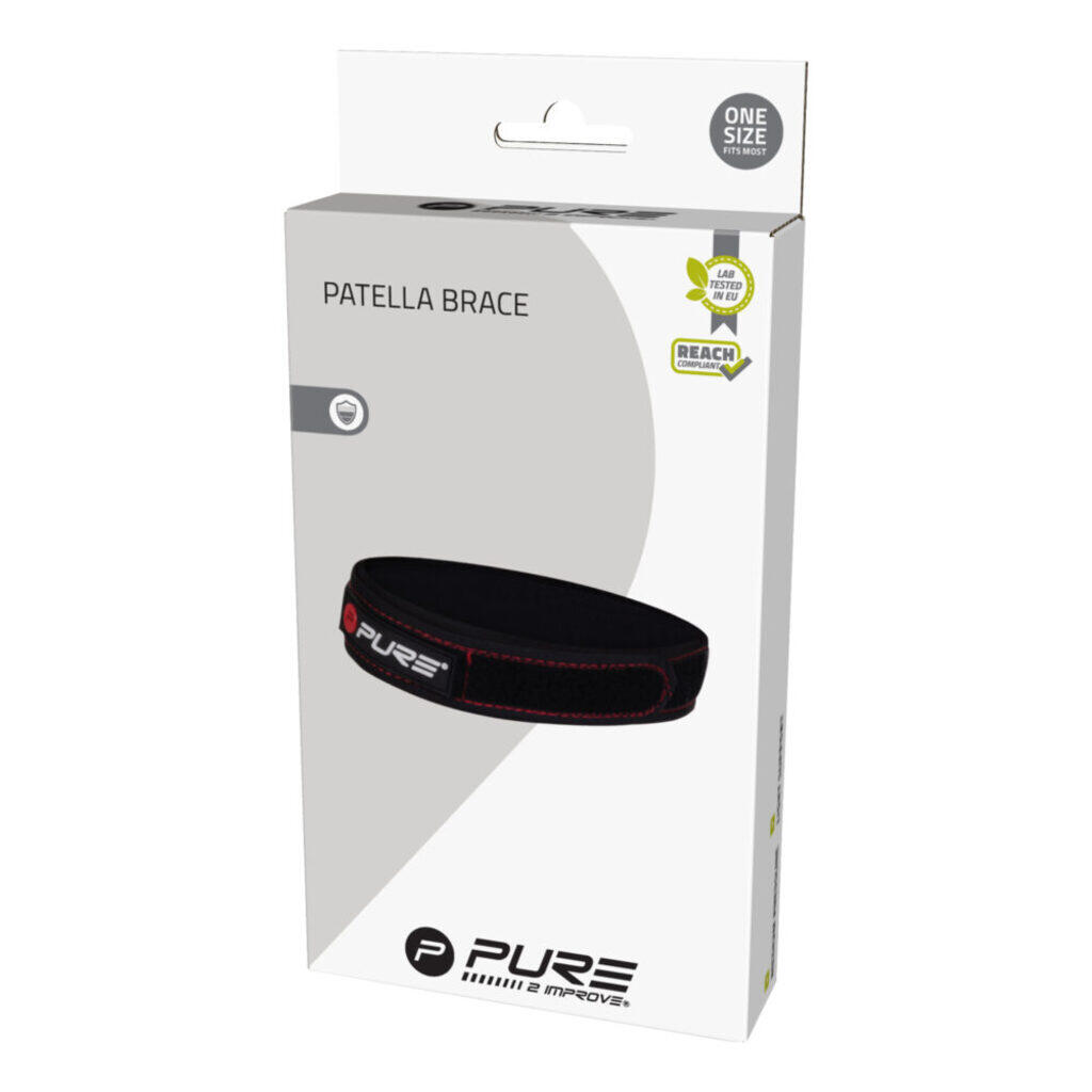 Bandage rotulien Pure2improve noir néoprène 3/6