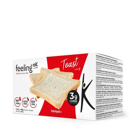 Pane Proteico - Toast Proteico Tostato (4x40g) - Natura