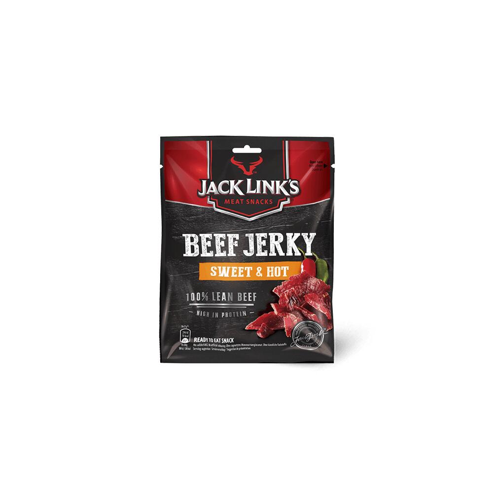 JACK LINK'S Runder Gedroogd Vlees - Rundvlees Jerky (1x25gr) - Zoet & Heet