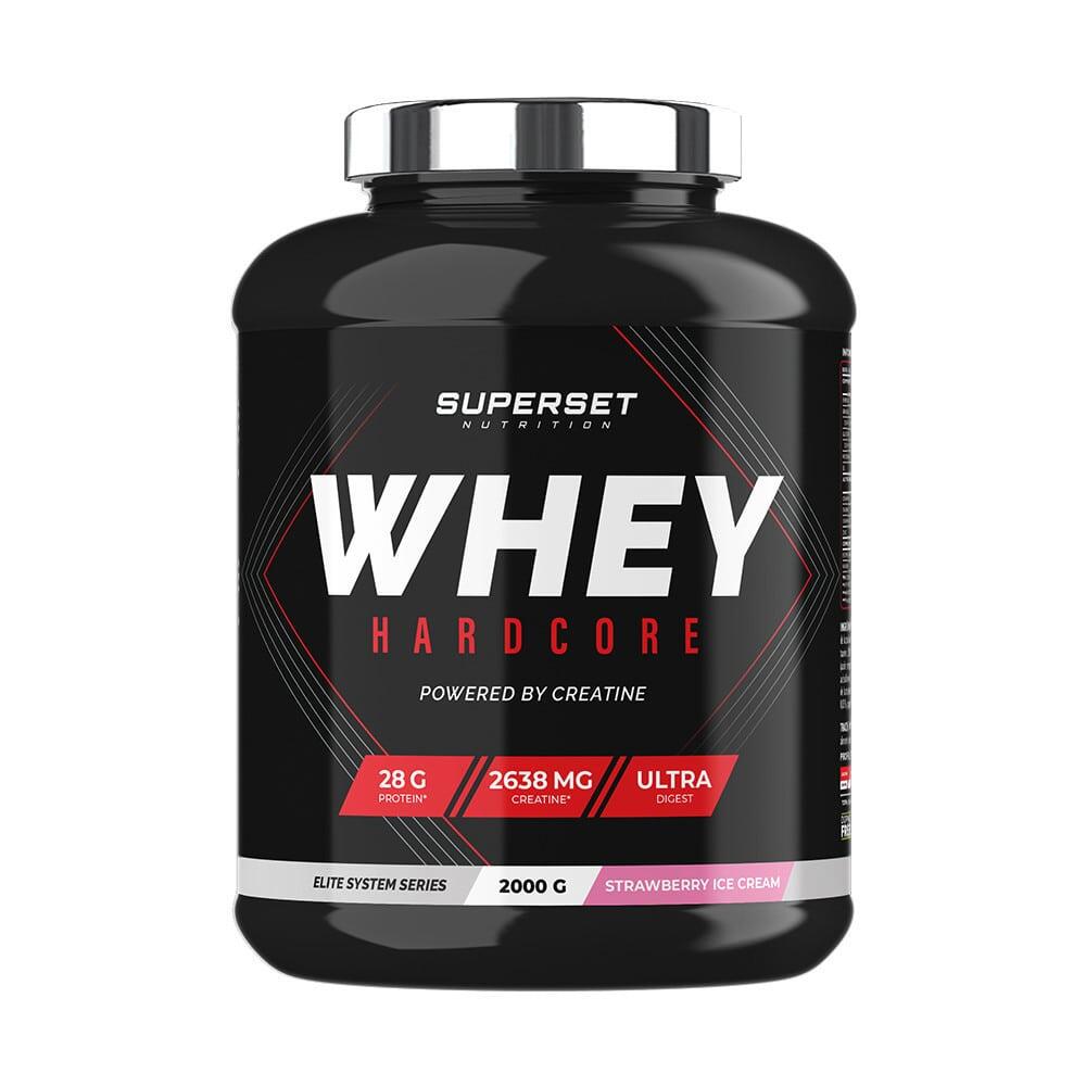 SUPERSET NUTRITION Wei-eiwit - Whey Hardcore (2kg) - Aardbeienijs