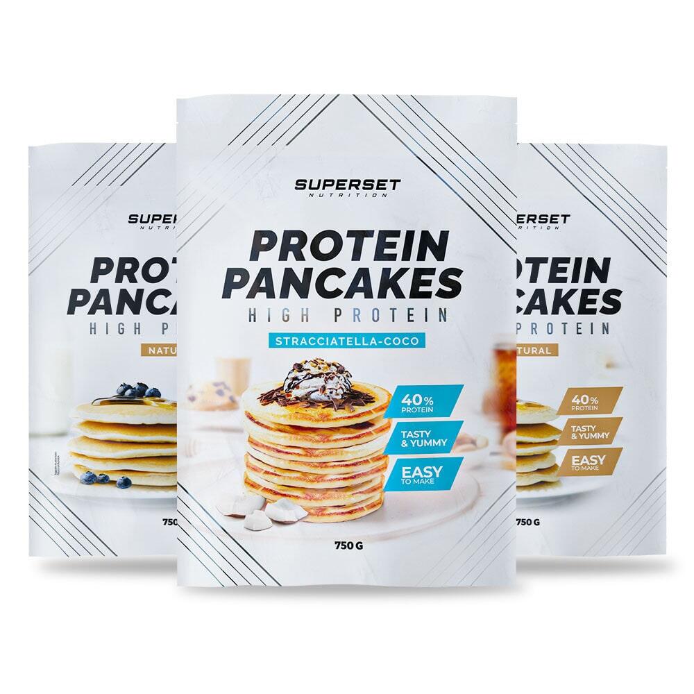 Superset Nutrition - Pancakes Proteines Natural (2x) Pancakes Proteines Stracciatella-coco (1x) - Pancake Protéiné - Decathlon