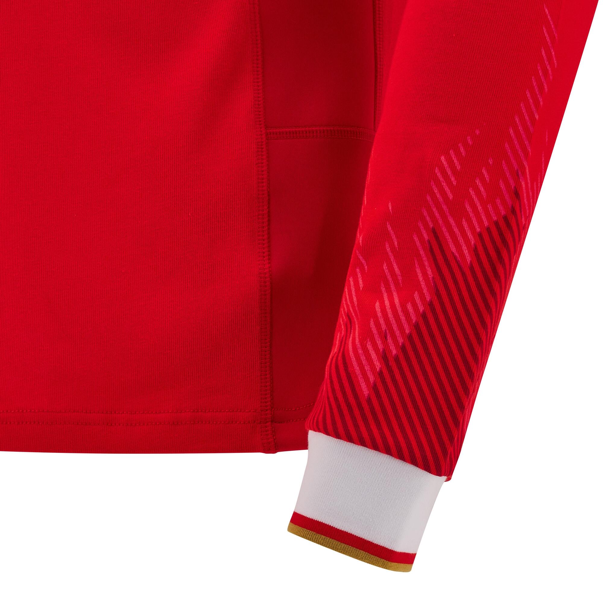 Wales WRU 2024/25 Adults Long Sleeve Cotton Rugby Shirt 4/5