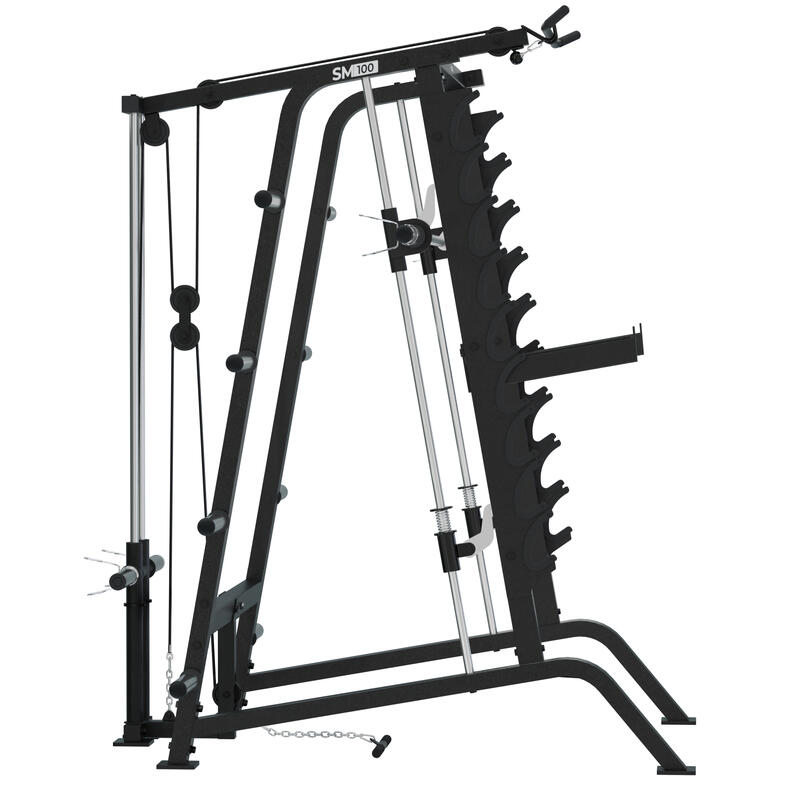 SM100 Smith Machine - Home Gym - Comprend une station de poulie