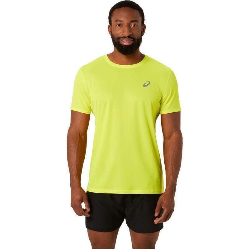 Camiseta asics core fluorescente amarela