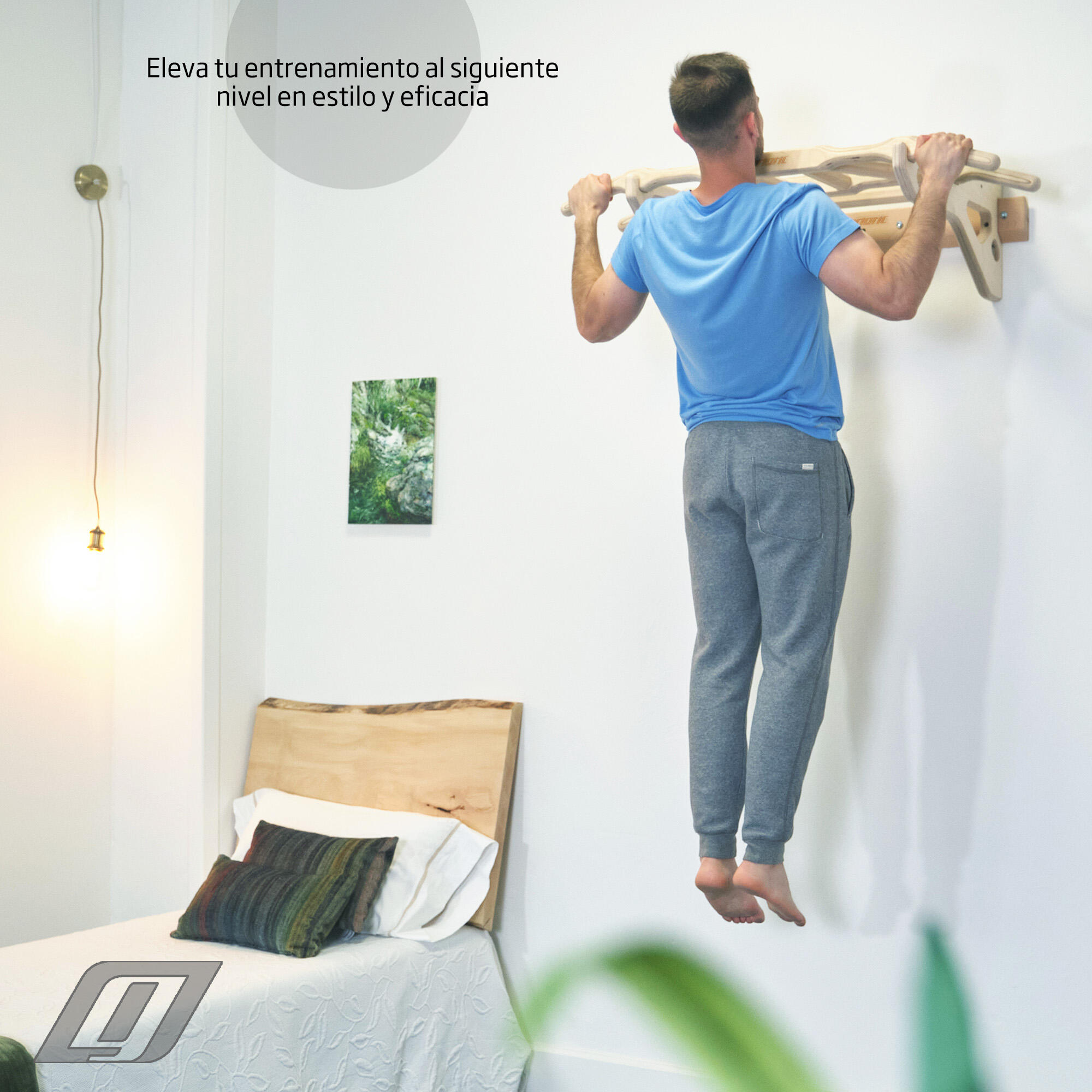 Barra de dominadas, agarres múltiples, hasta 140kg, desmontable de la pared 7/7
