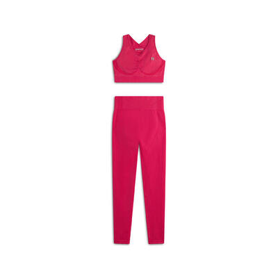 Completo top e leggings vita alta seamless ice wash