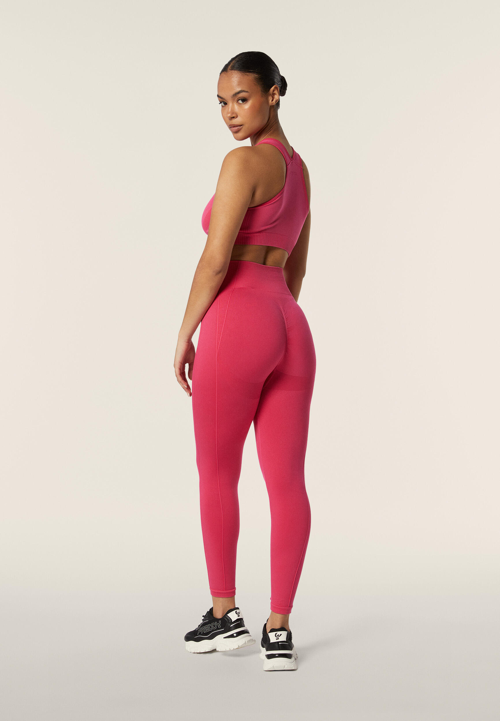 Ensemble haut et legging avec taille haute et sans couture traitement Ice Wash 2/5