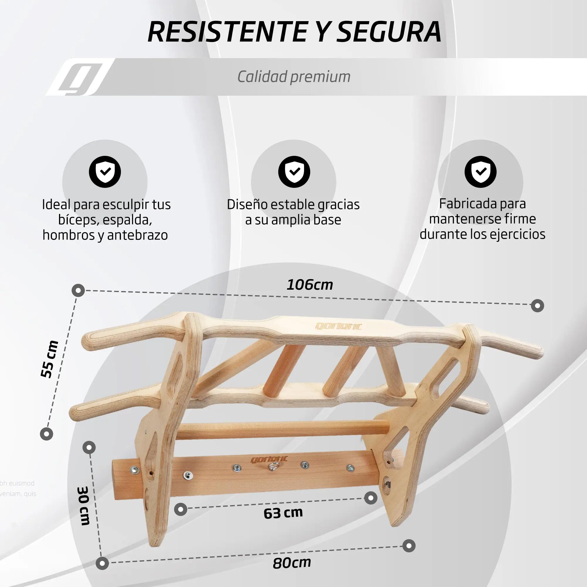 Barra de dominadas, agarres múltiples, hasta 140kg, desmontable de la pared 5/7
