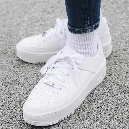 Nike Air Force 1 Sage Low Triple White (Women's) 2/6