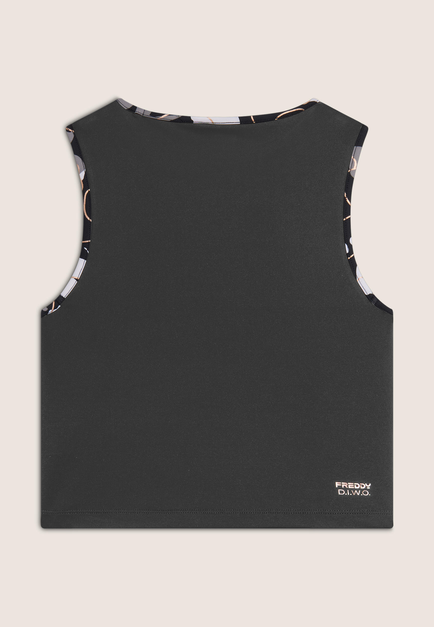 Top sportivo in tessuto tecnico con logo bronzo FREDDY Decathlon