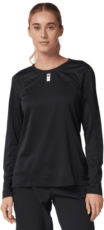 Women's Defend Long Sleeve Jersey - Black 3/4