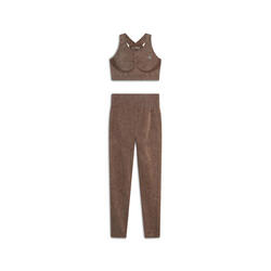 Ensemble haut et legging avec taille haute et sans couture traitement Ice Wash