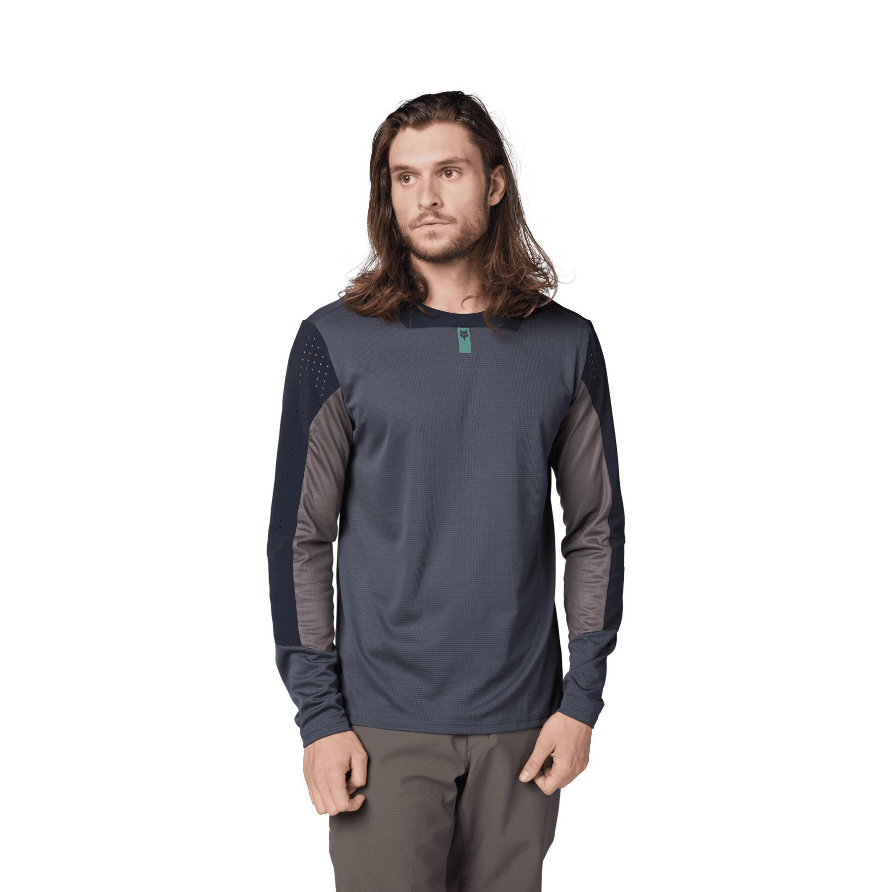 Defend Long Sleeve Jersey - Graphite 3/4