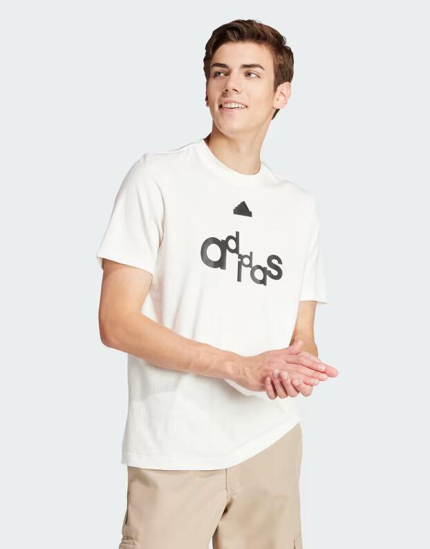 T-shirt uomo adidas graphic pint - bianco 2/3