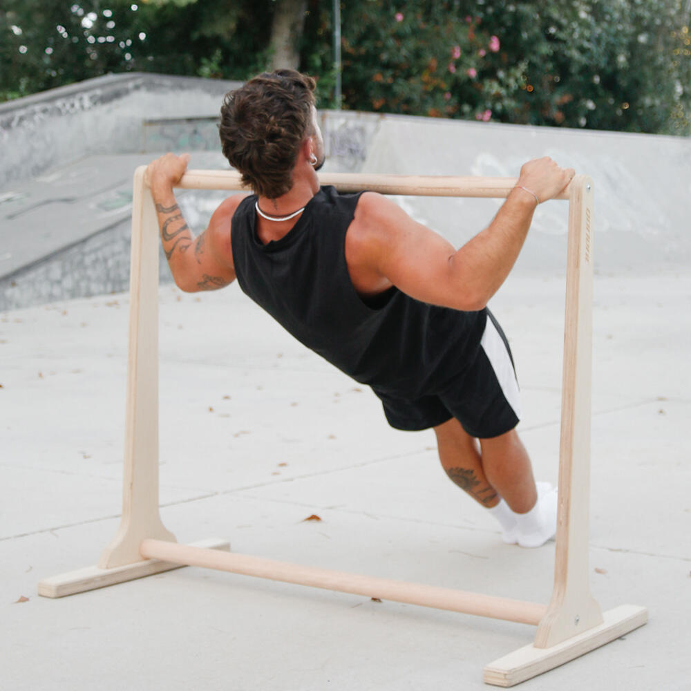 Barra Paralela Front Lever 110CM Gorletic - Natural 4/7