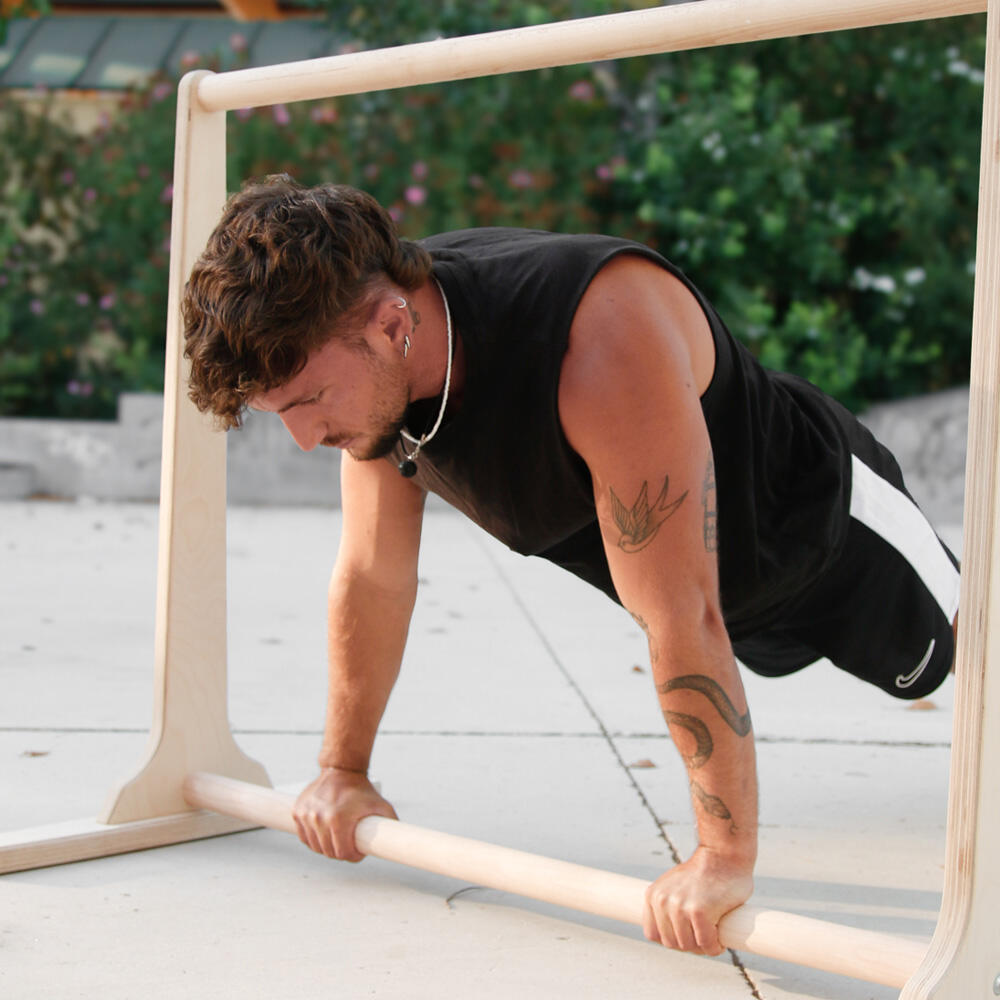 Barra Paralela Front Lever 110CM Gorletic - Natural 5/7