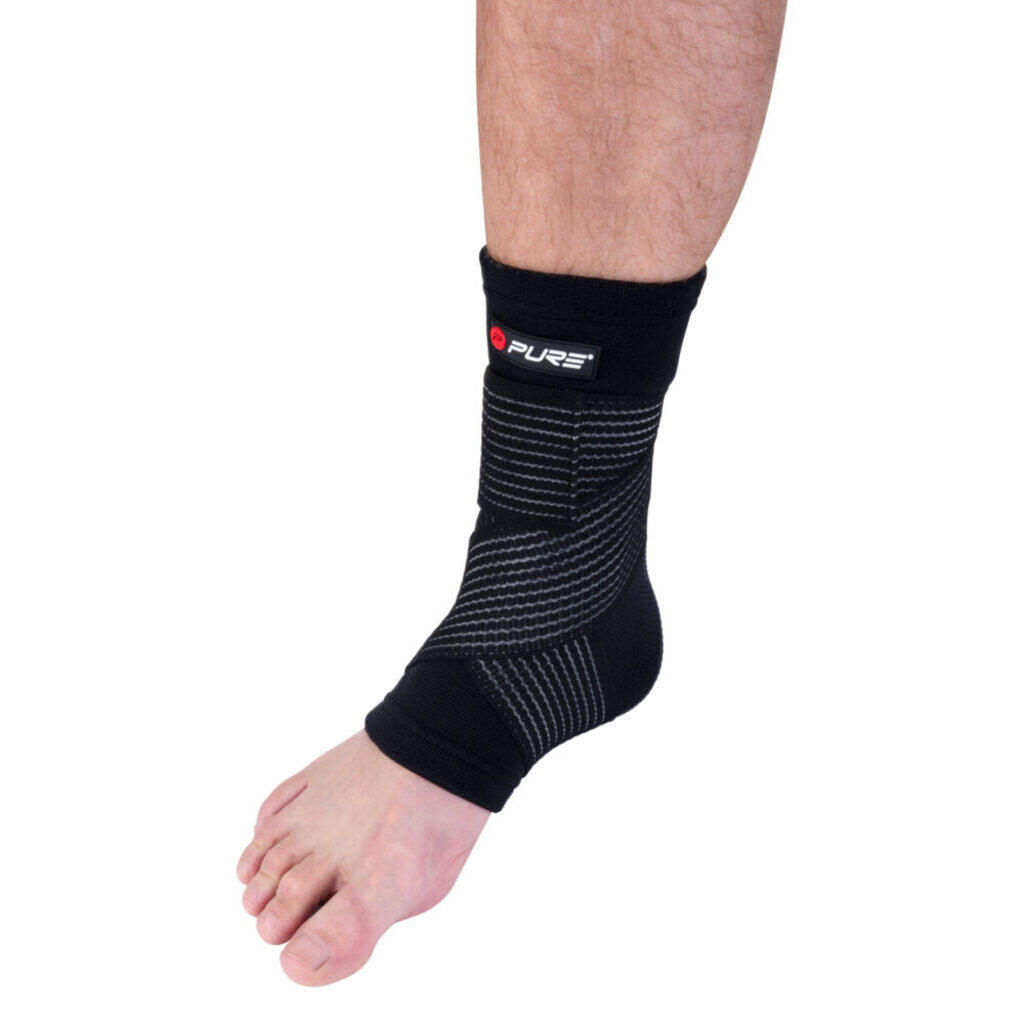 PURE2IMPROVE Cavigliera supporto a compressione con bande elastiche