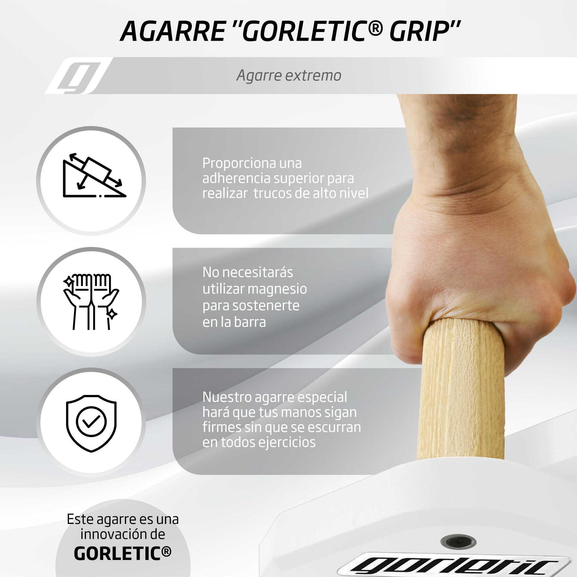 Paralelas LowFit Pro Calisthenics Gorletic (blancas) 3/7