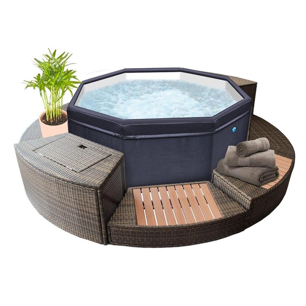 Semi-rigid Octopus Spa with Furniture x 8 - 193 x 73 cm - 5 people