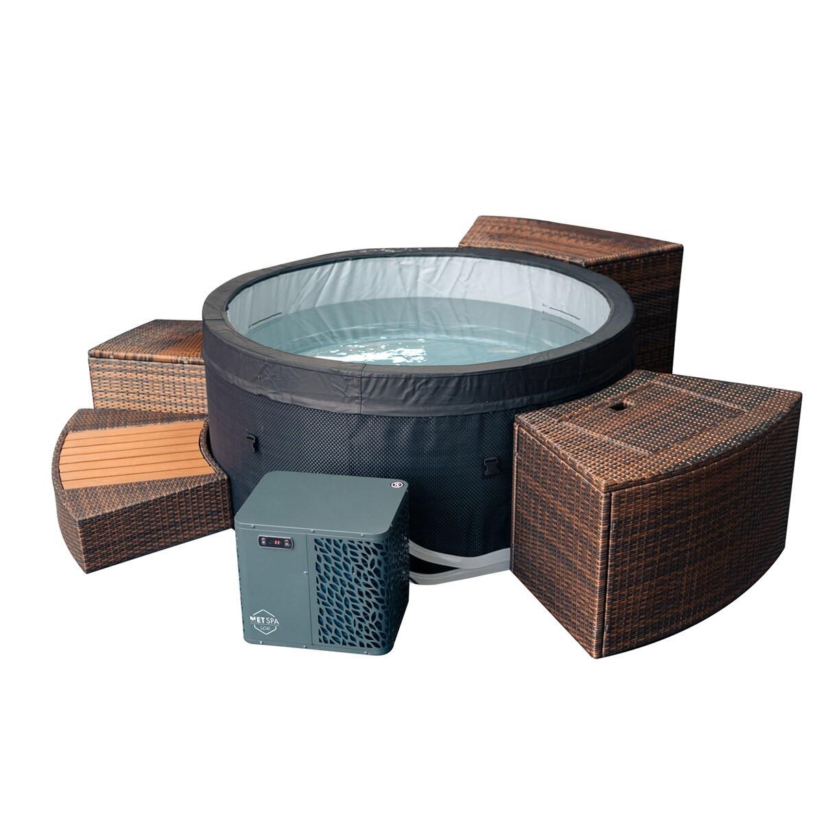 NETSPA Netspa Ice 3kW met Meubilair x 5 - Semi-Rigid - Rond - 4 Persoon