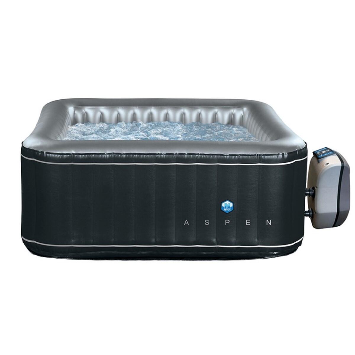 Netspa - Spa Gonflable Aspen Carré 4 Personnes 168x70cm - Pvc Laminé - Spa - Bleu|noir - No Size - Decathlon