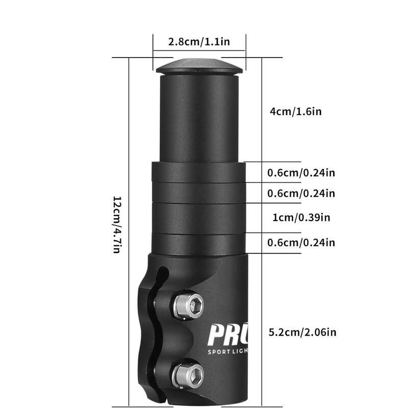 Adaptateur de hauteur - Extension de tige de guidon - 1-1/8" 28.6mm - Extension