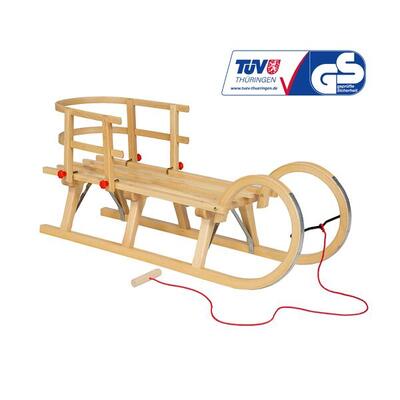 Zestaw sanki drewniane AD323 D110 + AD302 oparcie + AD300 sznurek