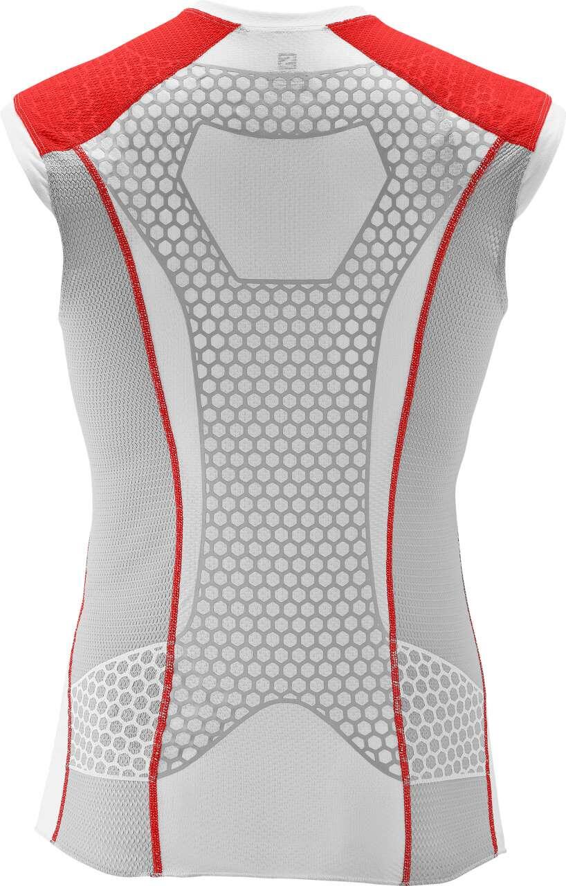 Tussen Particulieren - salomon slab exo compressie sleeveless tshirt wit 4/6