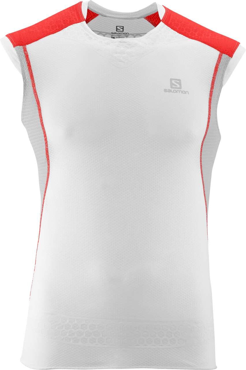 Tussen Particulieren - salomon slab exo compressie sleeveless tshirt wit 3/6