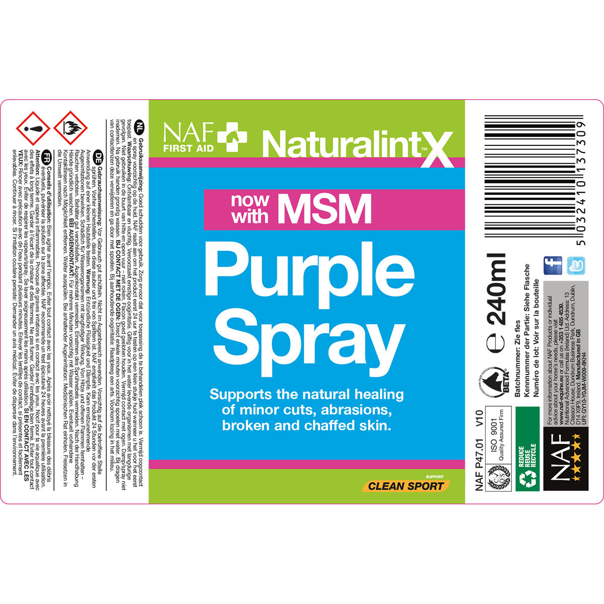 Spray cicatrisant Purple Spray NaturalintX Aloe Vera - NAF 2/2