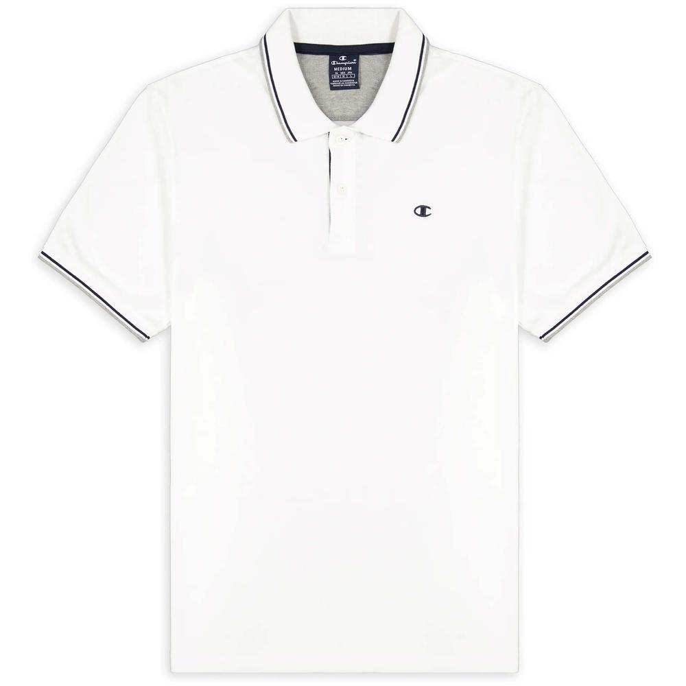 Polo de manga corta para hombre Champion en color blanco 4/4