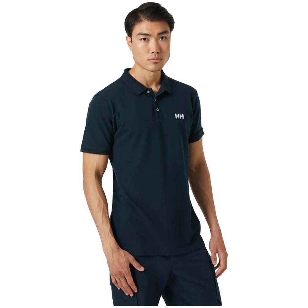 Polo de manga corta para hombre Helly hansen Malcesine en color negro 3/4