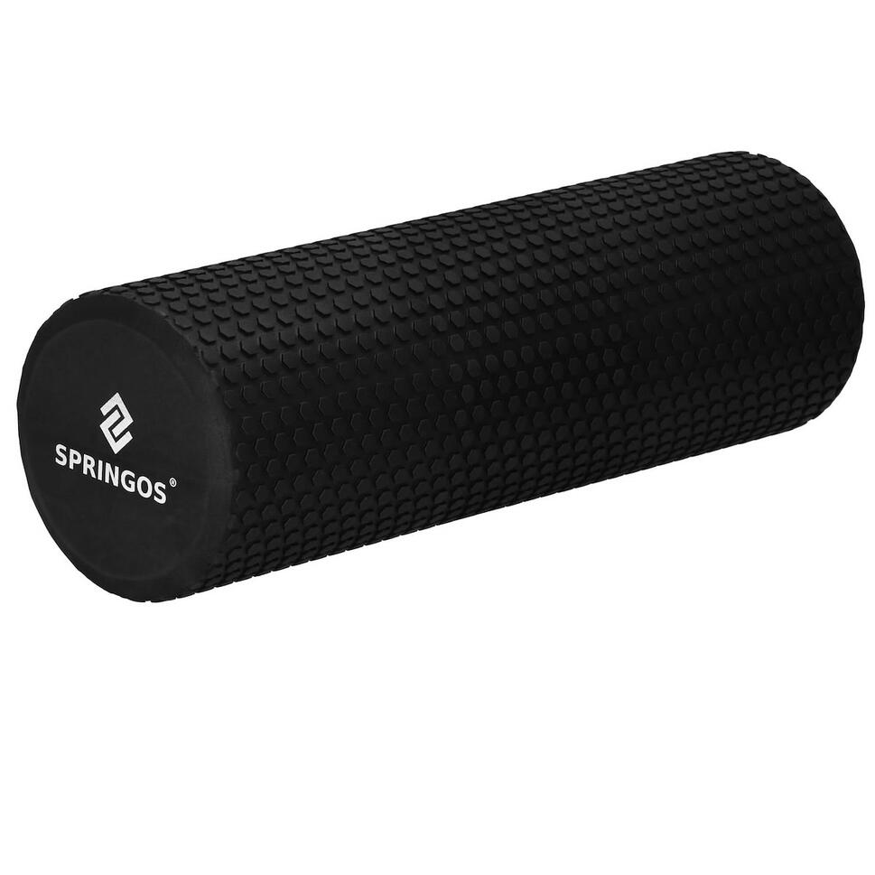 Wałek piankowy do masażu i ćwiczeń 45x15 cm roller, czarny thumbnail