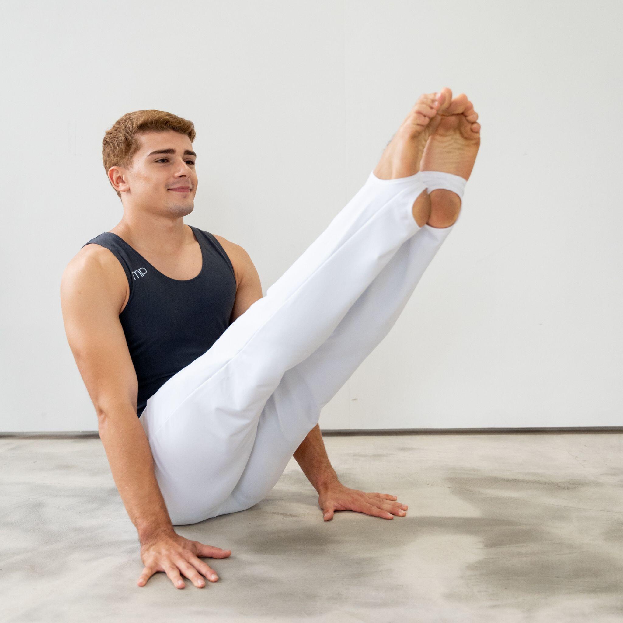 MP GYMNASTICS Heren fitnessbroek wit