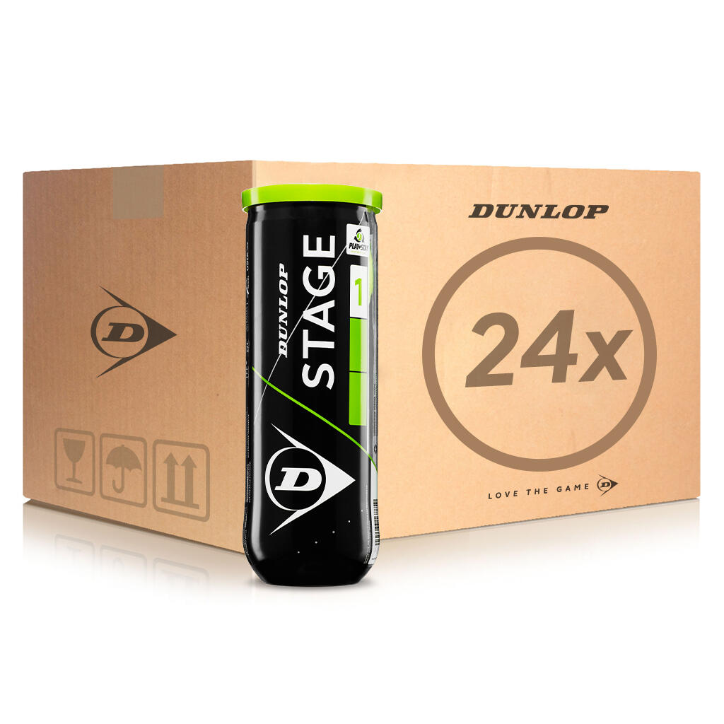 Tubo di 3 palline da tennis Dunlop Stage 4/6