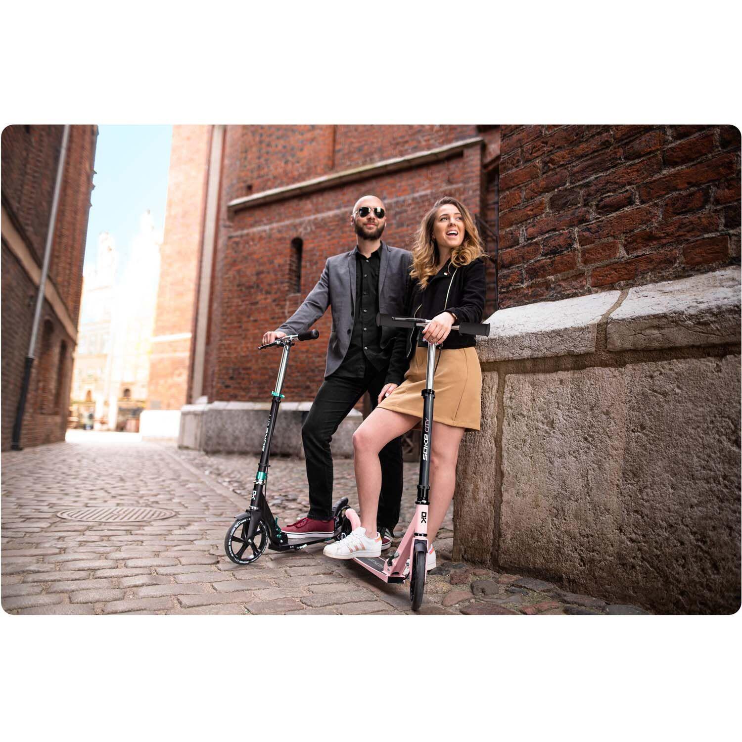 Monopattino scooter adulto Soke City, Rosa 7/7