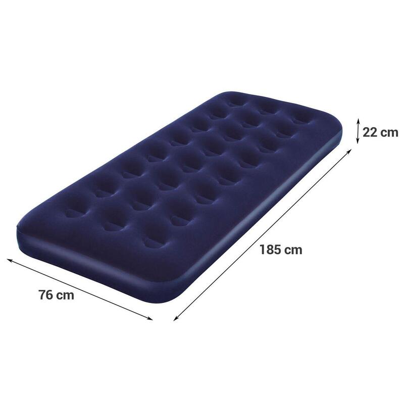 Matelas gonflable randonnée - 185x76x22cm bleu