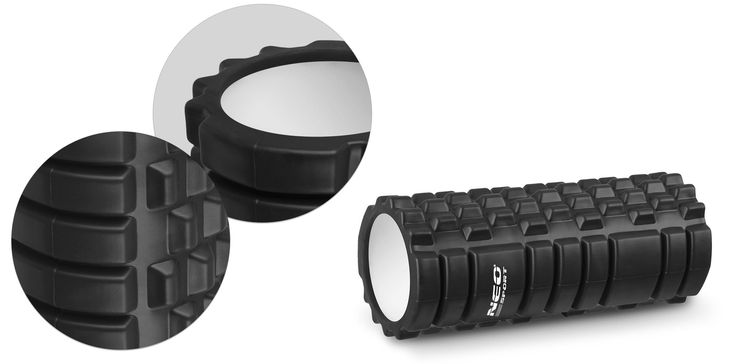 Rodillo de masaje ejercicio protuberancias Eva Neo-Sport Negro 2/7
