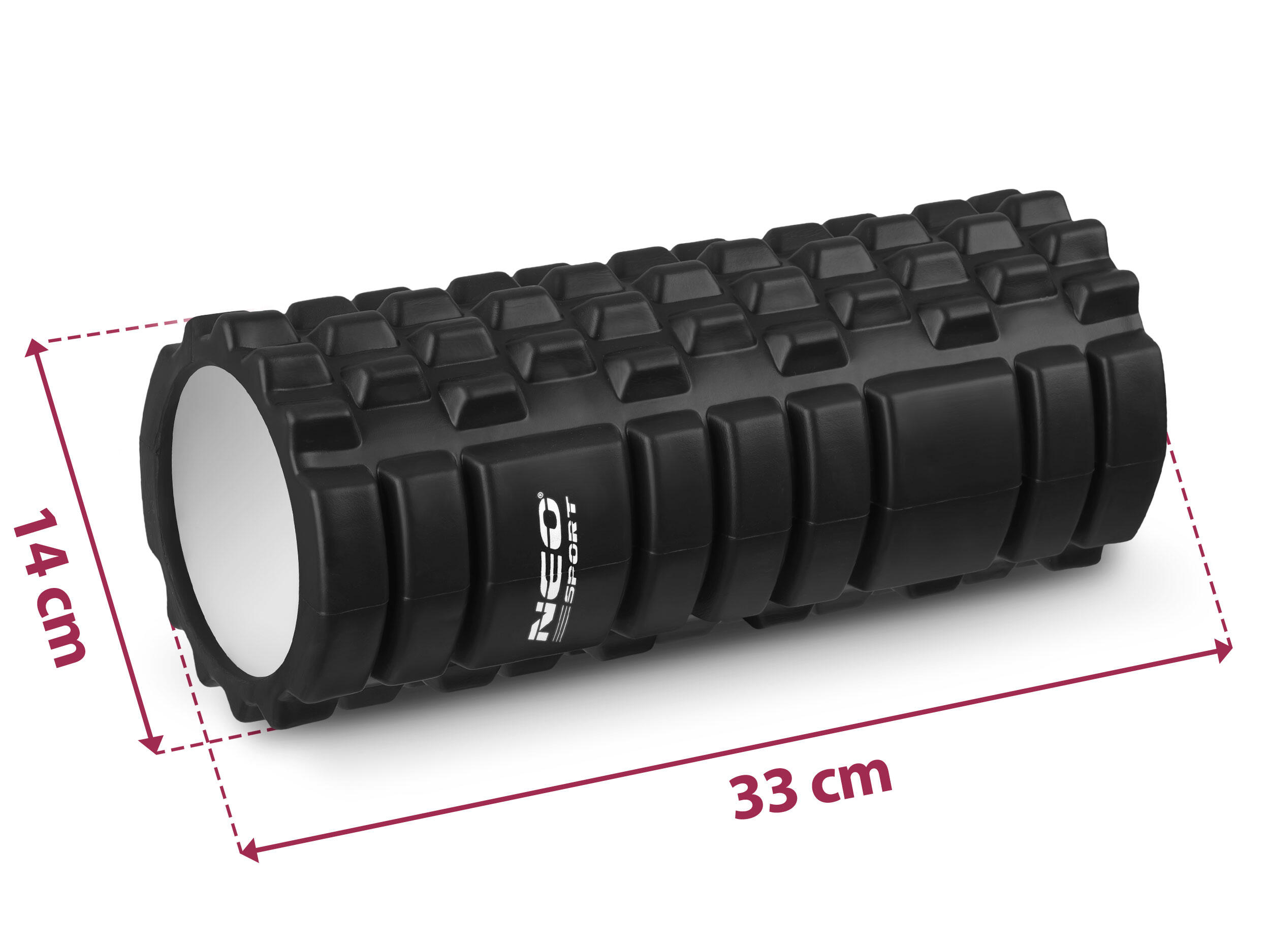 Rodillo de masaje ejercicio protuberancias Eva Neo-Sport Negro 5/7