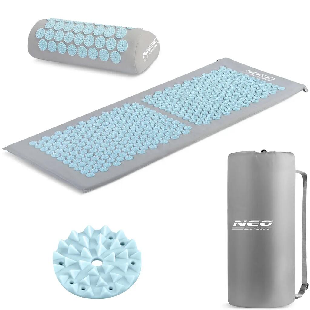 Neo-Sport NS-901 acupressure mat with spikes, gray and blue